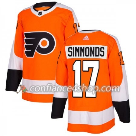Adidas Maillot de Hockey Philadelphia Flyers Wayne Simmonds 17 2017-2018 Orange Authentic - Homme
